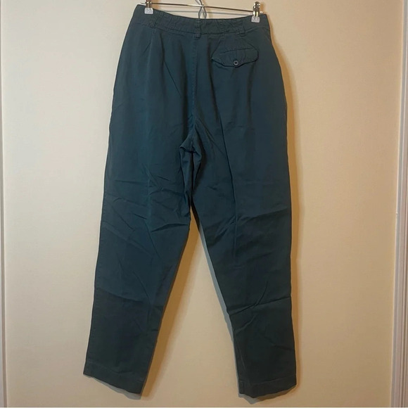 VTG L.L. BEAN High Waisted Green Khaki Pants - Picture 5 of 7